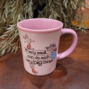 Rare Disney Store 3D Piglet Coffee Mug Very Small Piglet Can Do Very Big Things